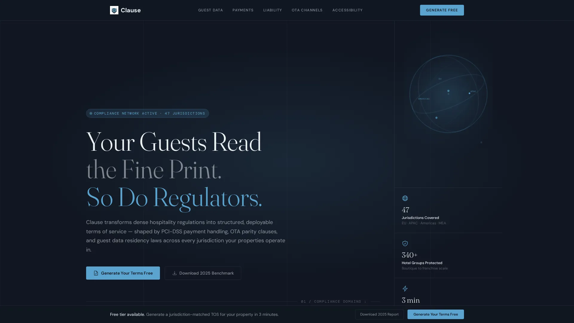 Hotel Terms of Service & Guest Rights Website Template