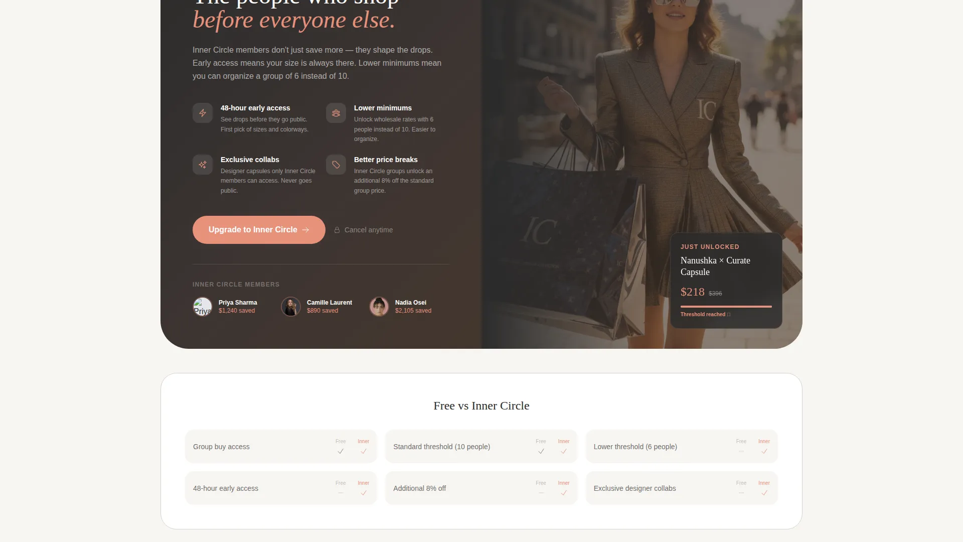 Fashion E-Commerce Pricing Website Template