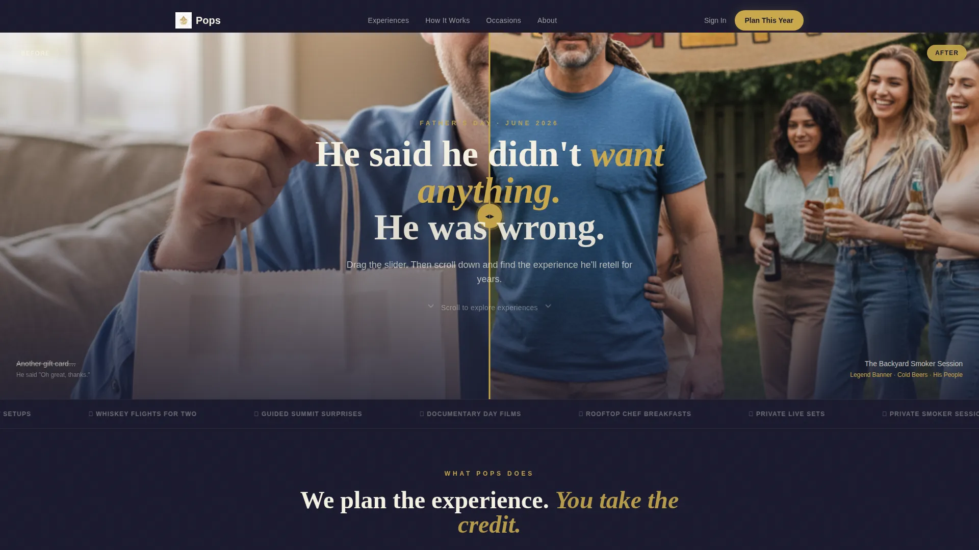 Father's Day Business Booking Website Template
