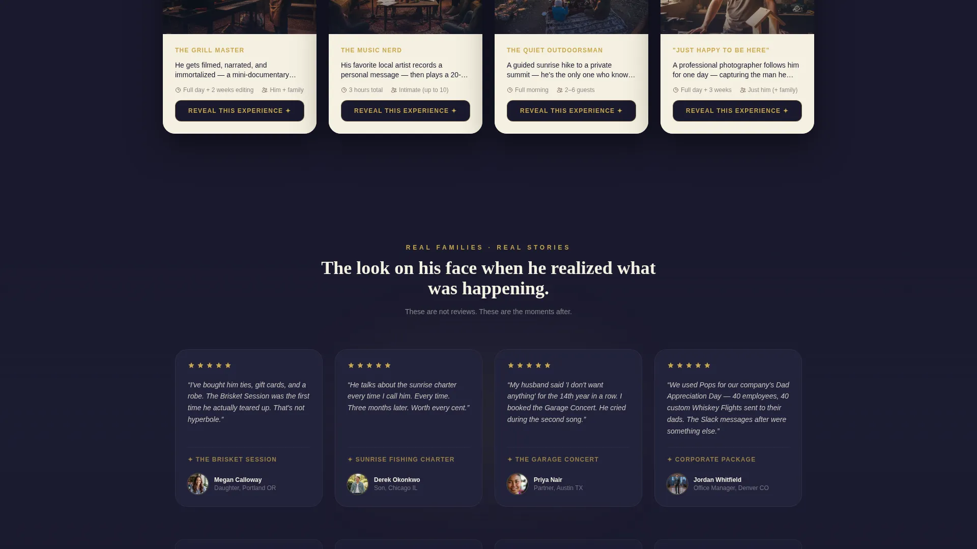 Father's Day Business Booking Website Template