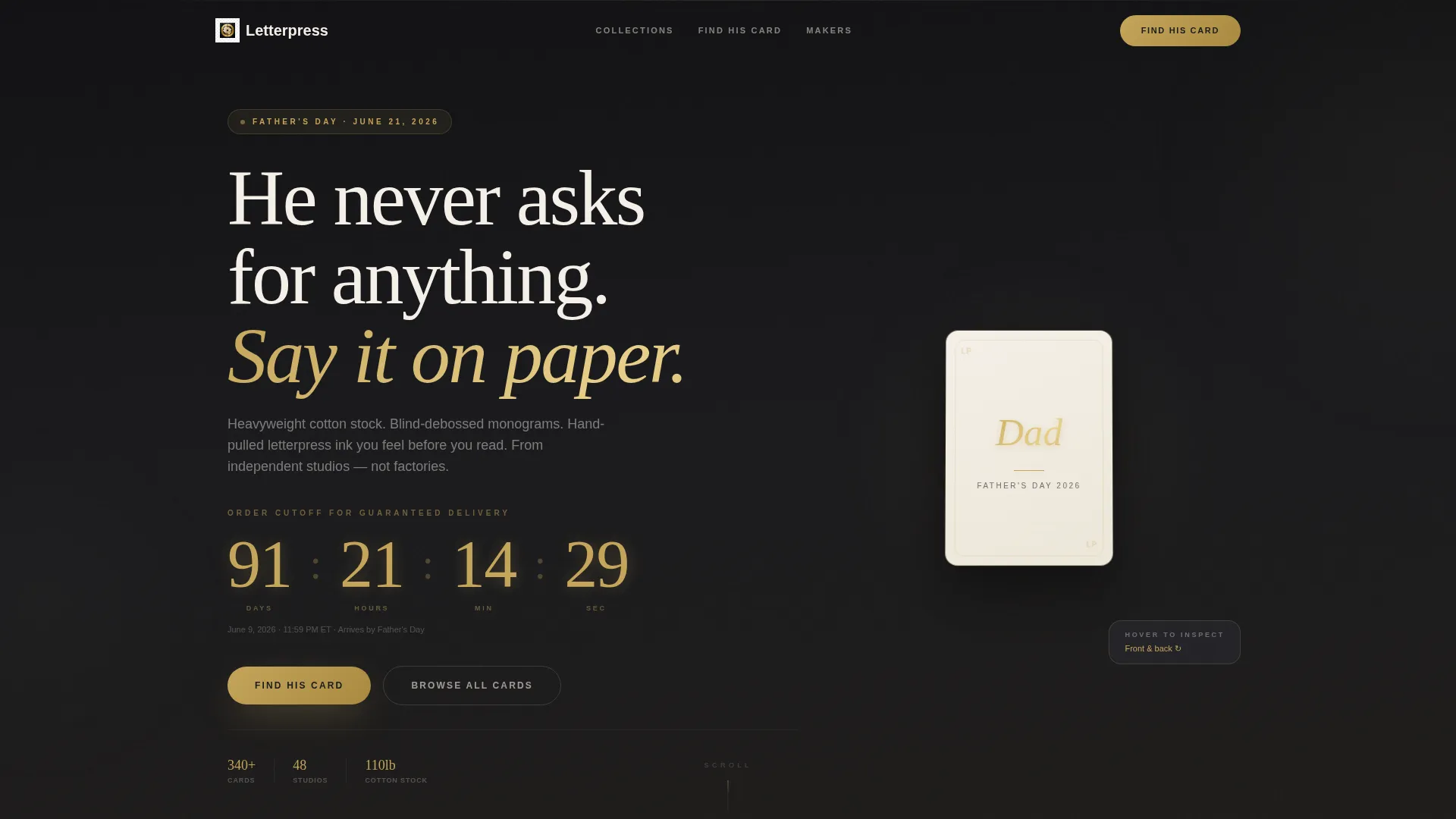 Father's Day Business Specialist Professional Website Template