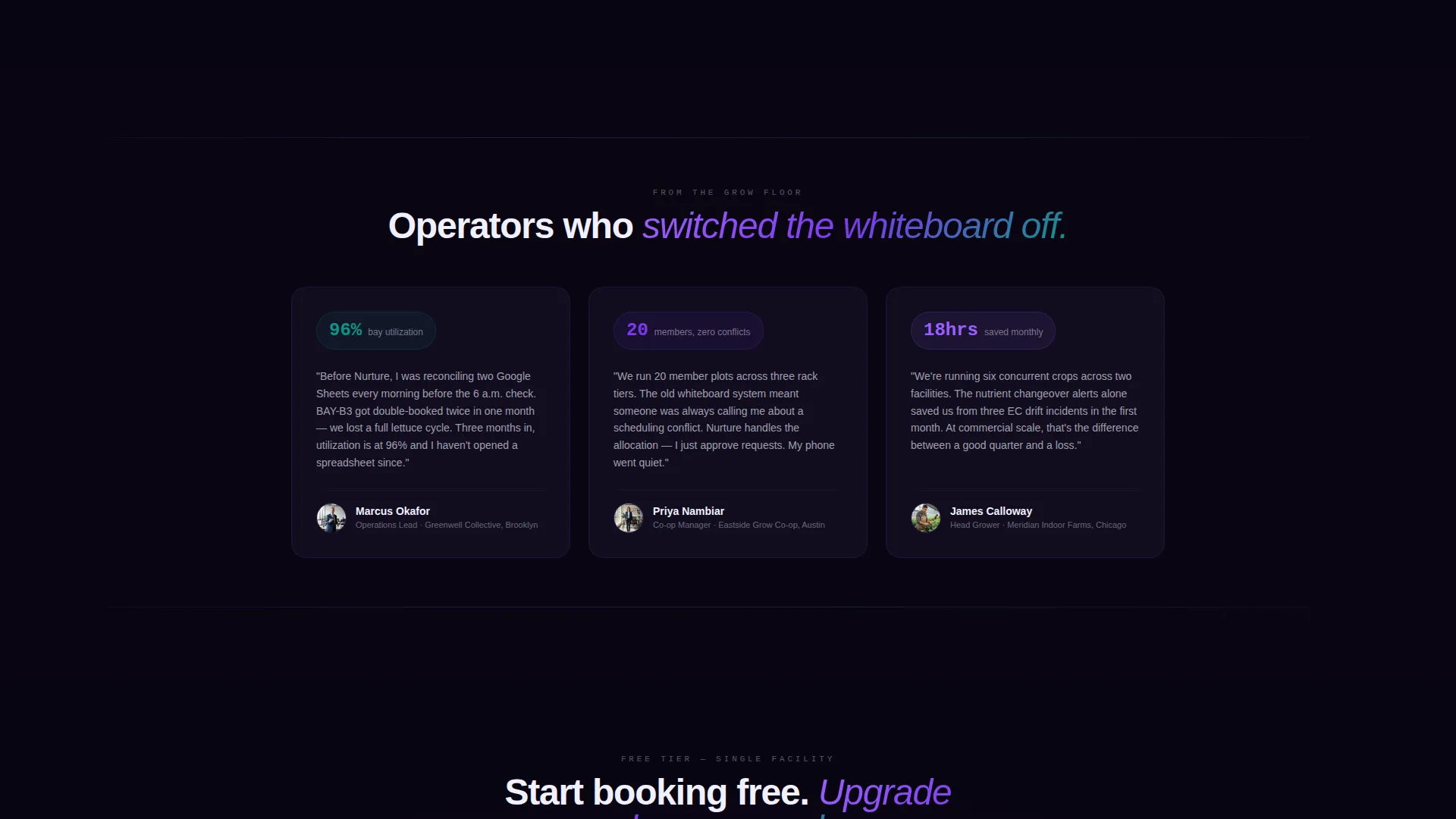 Hydroponics Booking System Landing Page Template
