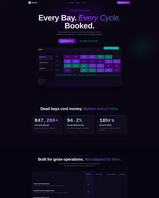 Hydroponics Booking System Landing Page Template
