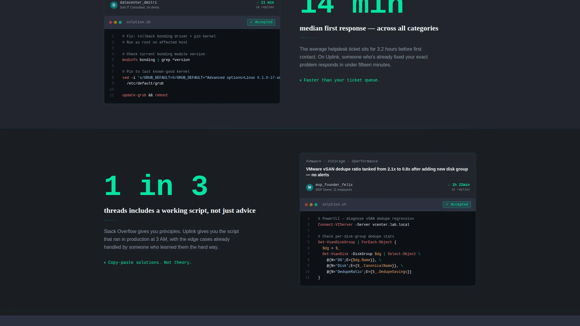 IT Services Community Forum Landing Page Template