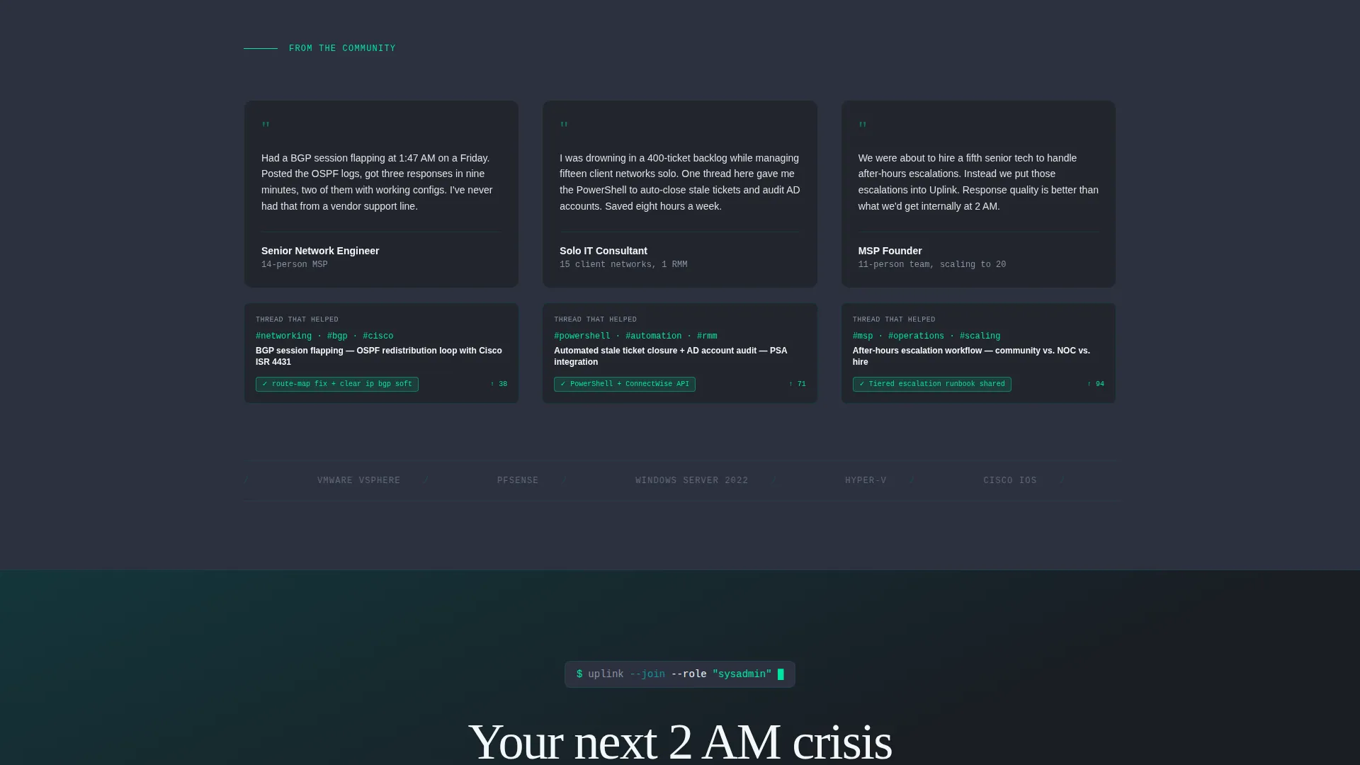 IT Services Community Forum Landing Page Template