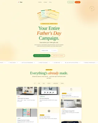 Father's Day Business Professional Website Template