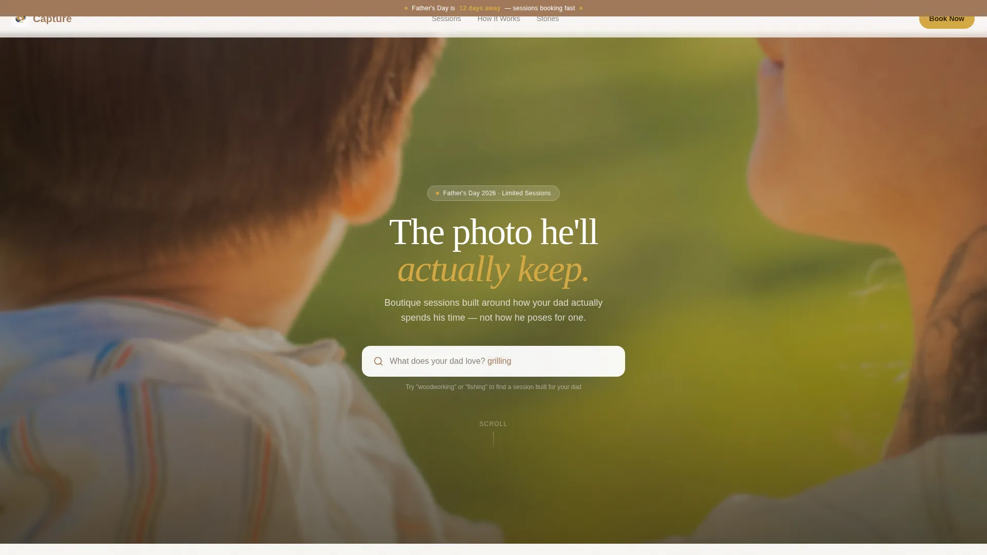 Warmth Portrait Photography Landing Page Template