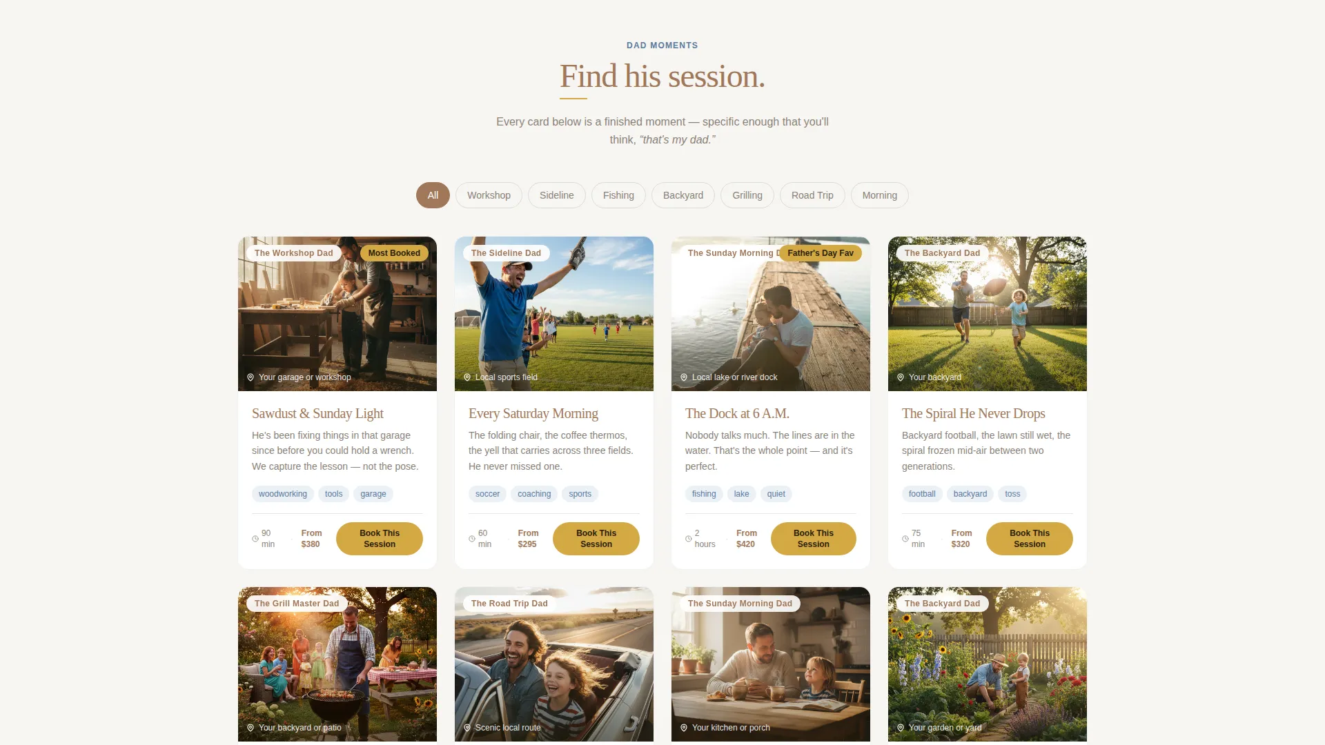 Warmth Portrait Photography Landing Page Template