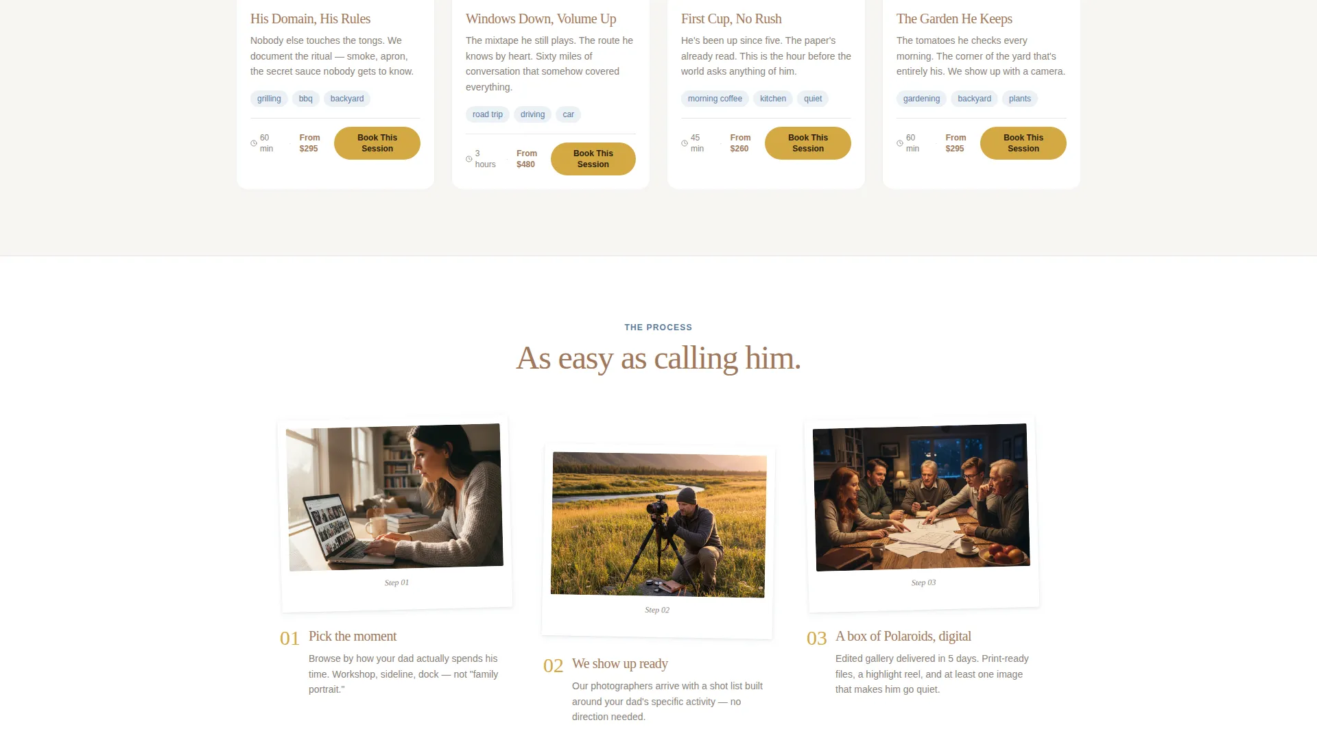 Warmth Portrait Photography Landing Page Template