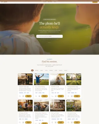 Warmth Portrait Photography Landing Page Template