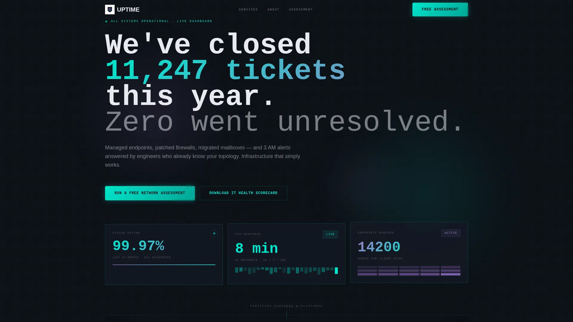 Managed Technology Services Landing Page Template