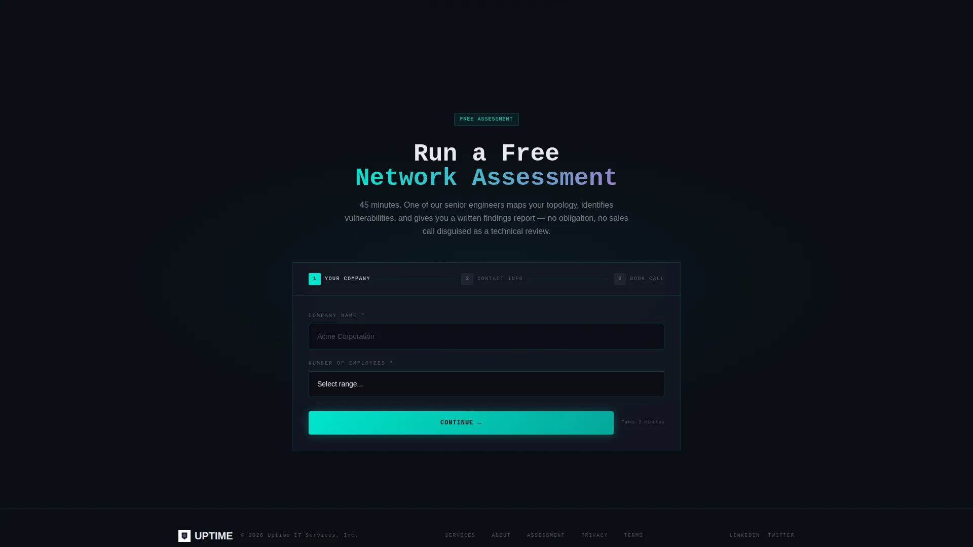 Managed Technology Services Landing Page Template