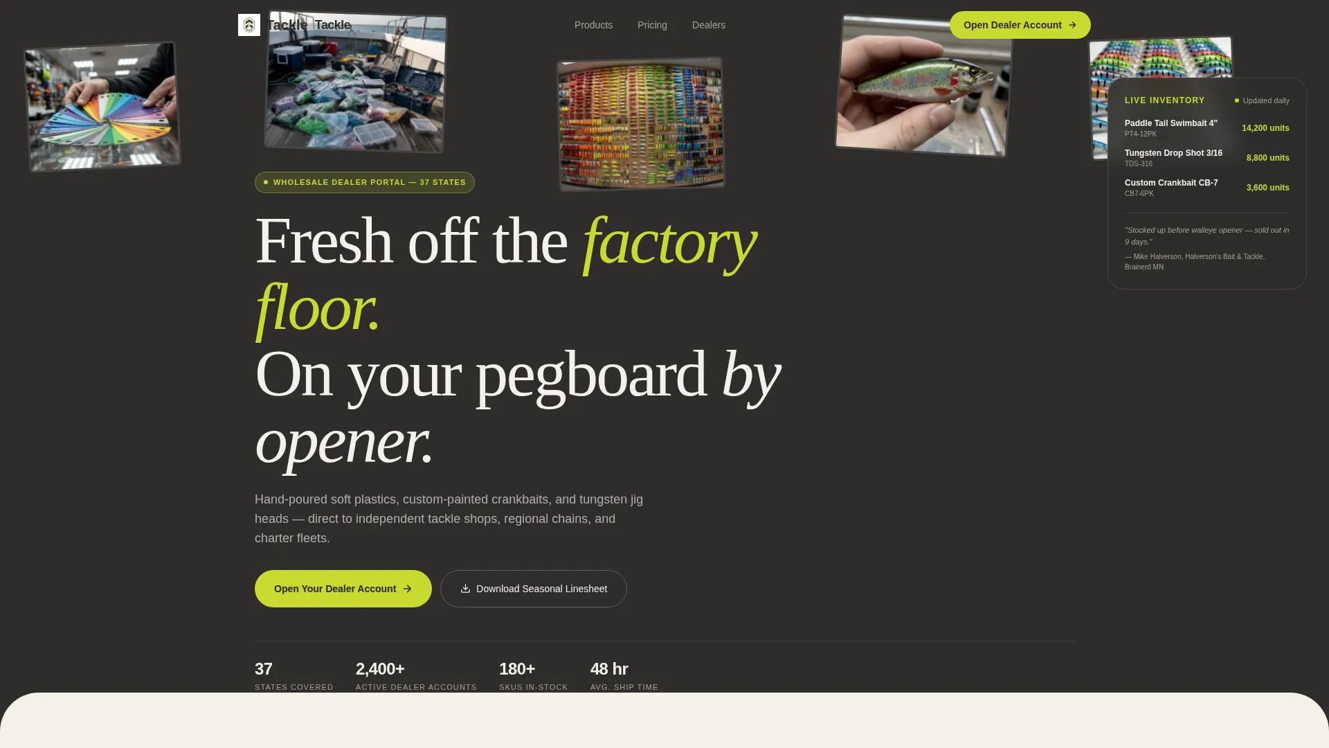 Fishing Lures & Tackle Store Specialist Professional Website Template