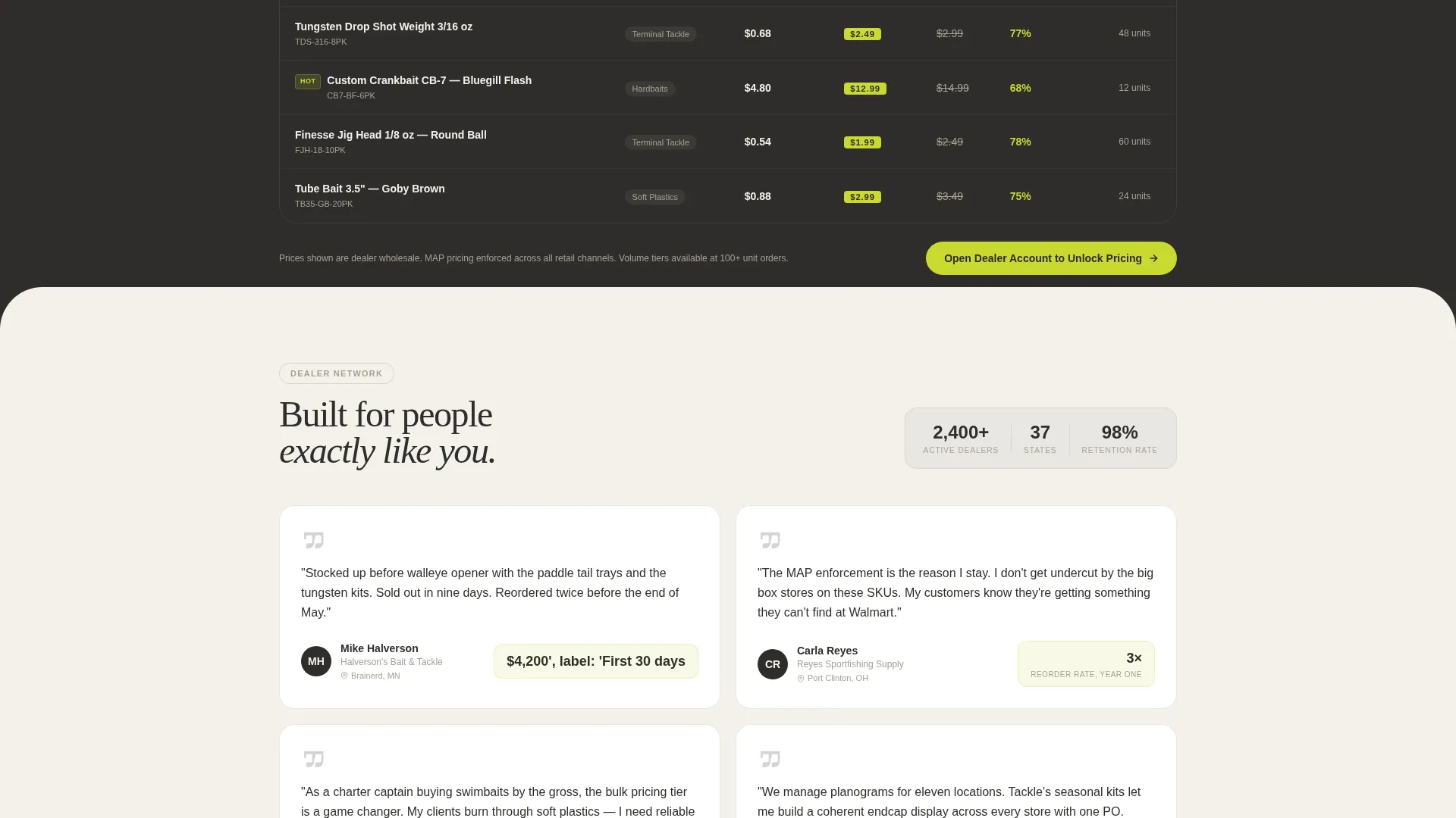 Fishing Lures & Tackle Store Specialist Professional Website Template