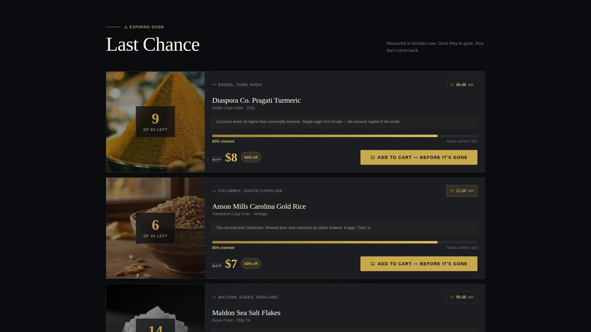 Gourmet Flash Sale Landing Page Template