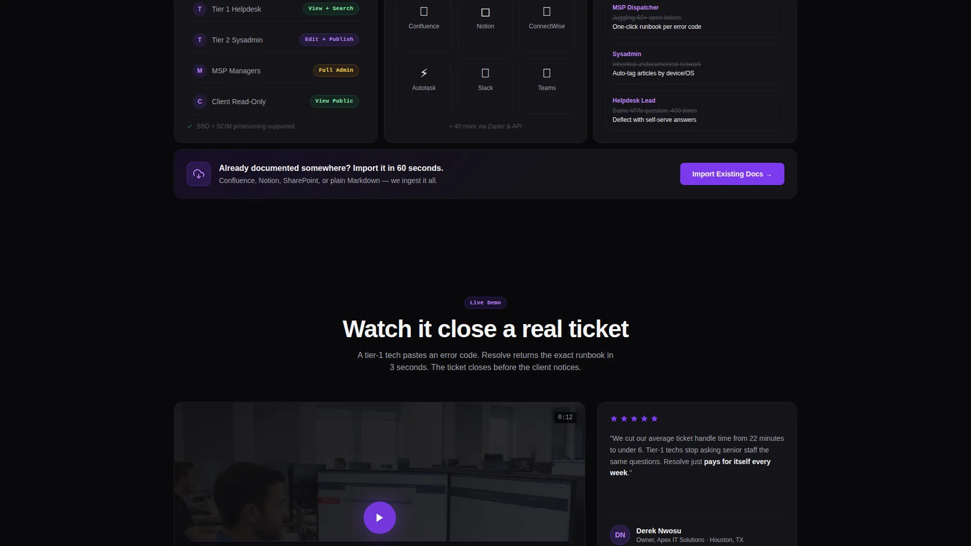 IT Services Knowledge Base Landing Page Template