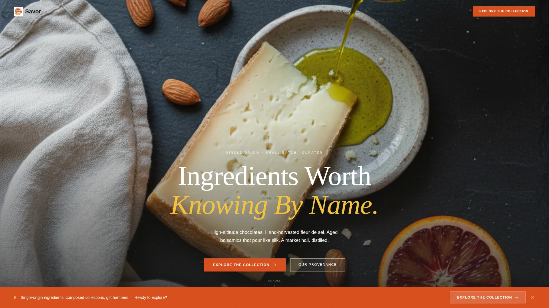 Luxury Gourmet Food & Gift Landing Page Template