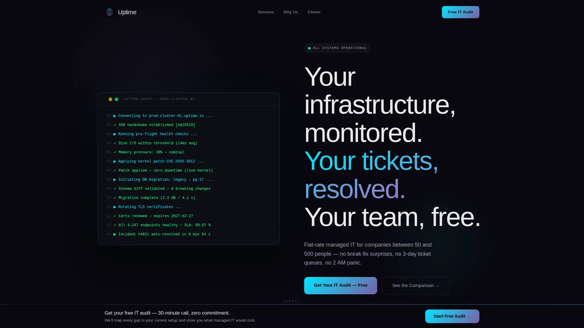 Trustworthy Tech Support Landing Page Template