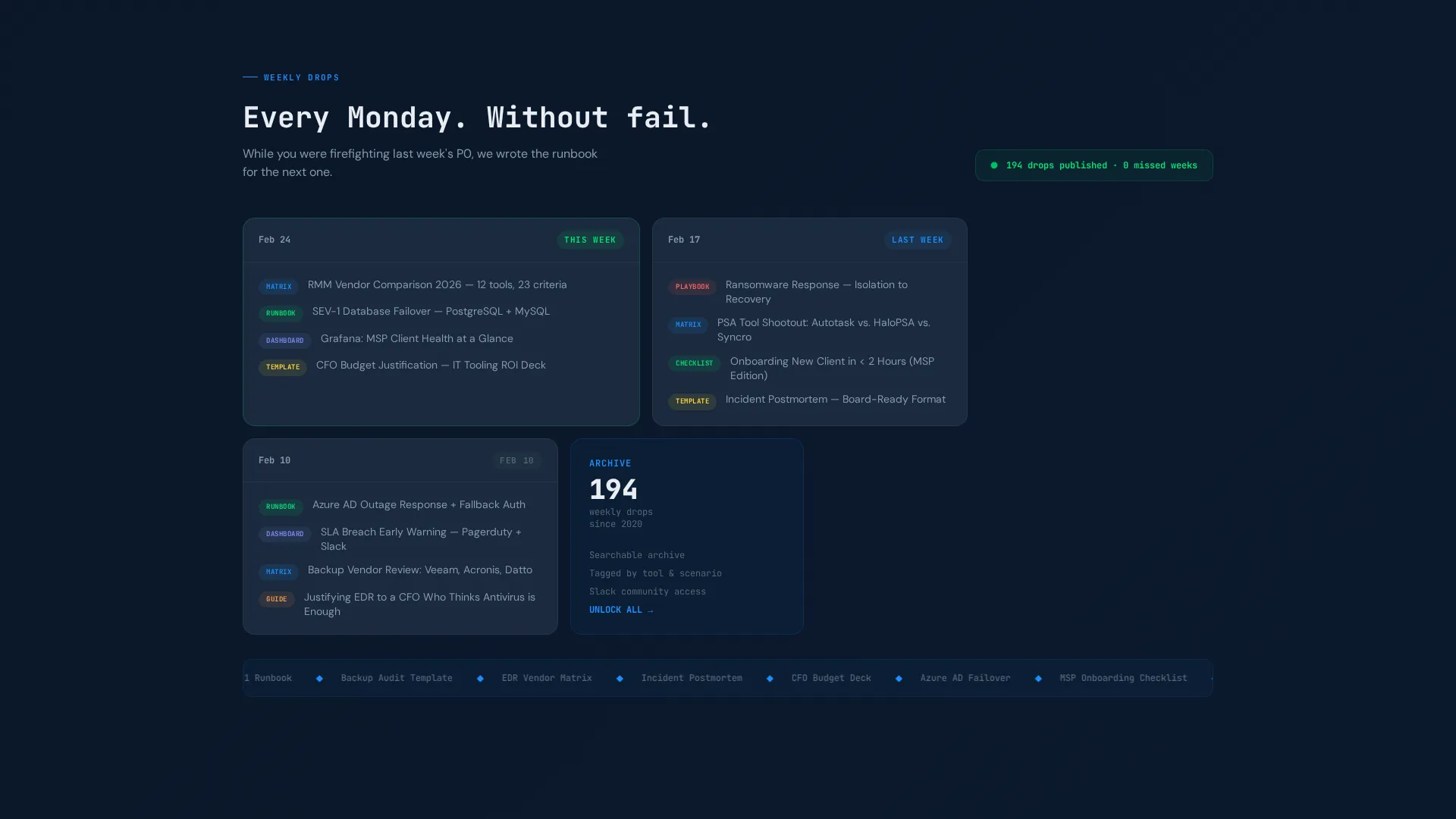Mission-Critical IT Landing Page Template