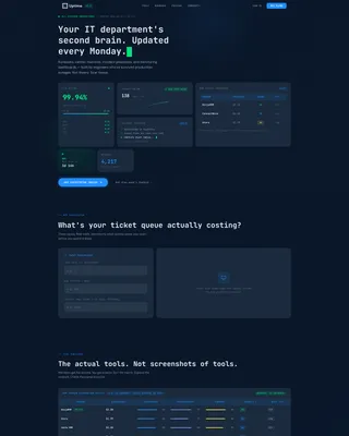 Mission-Critical IT Landing Page Template