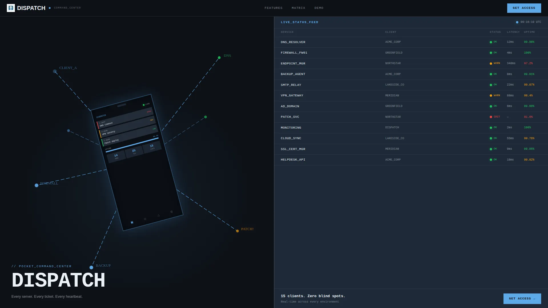 IT Services Landing Page Template for Mobile Apps