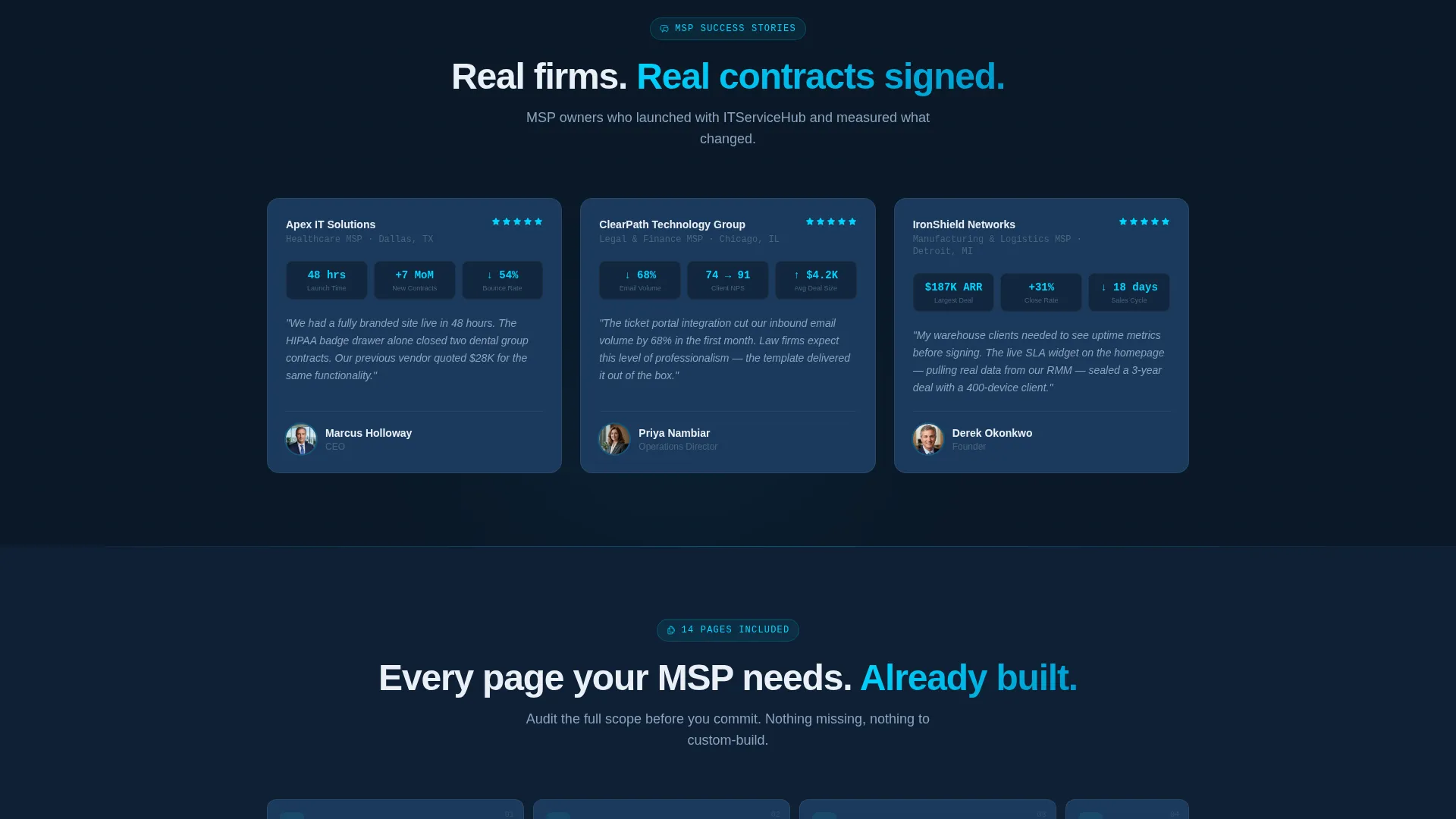 Expert IT Support Landing Page Template