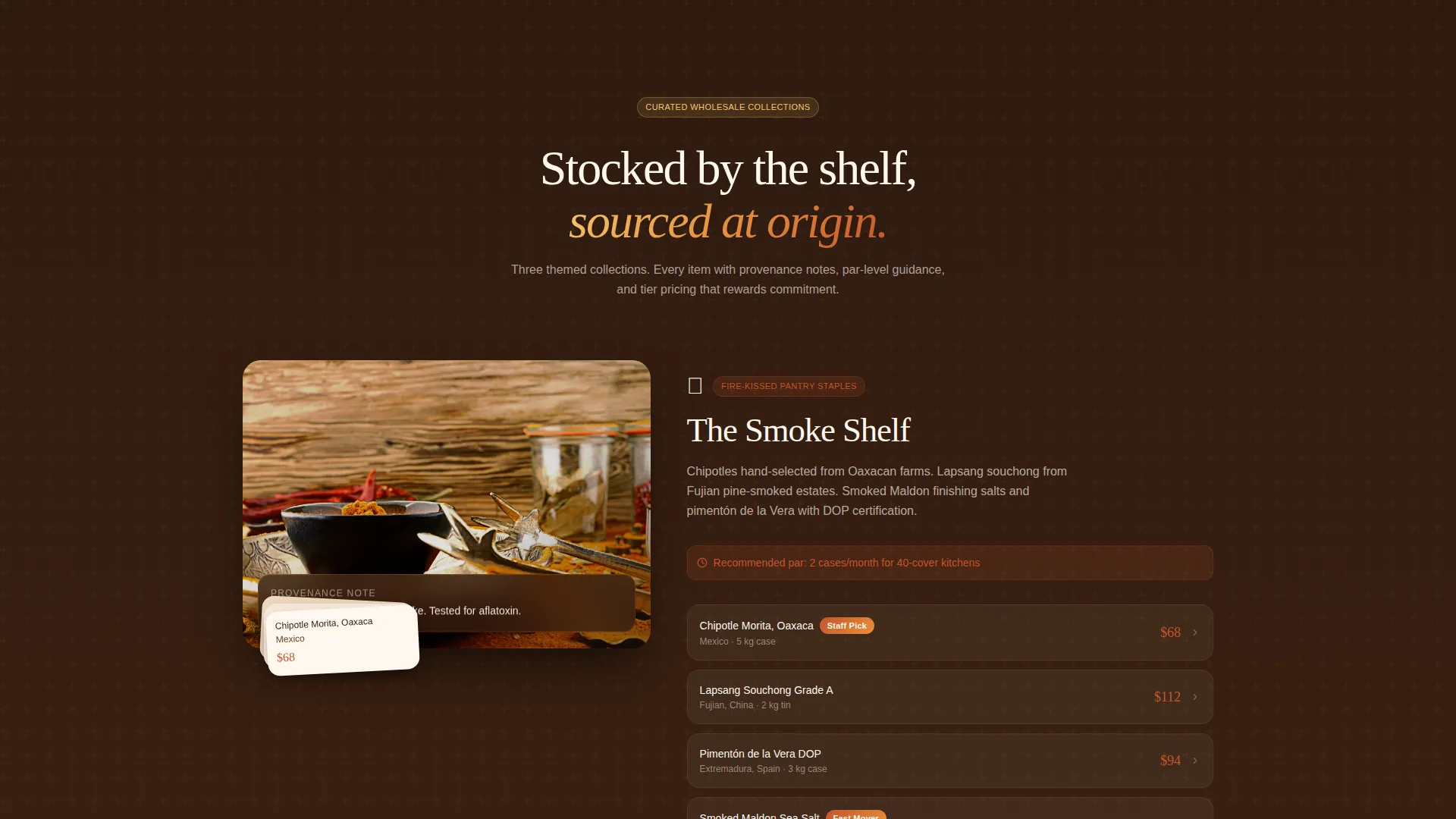 Premium Wholesale Food Landing Page Template