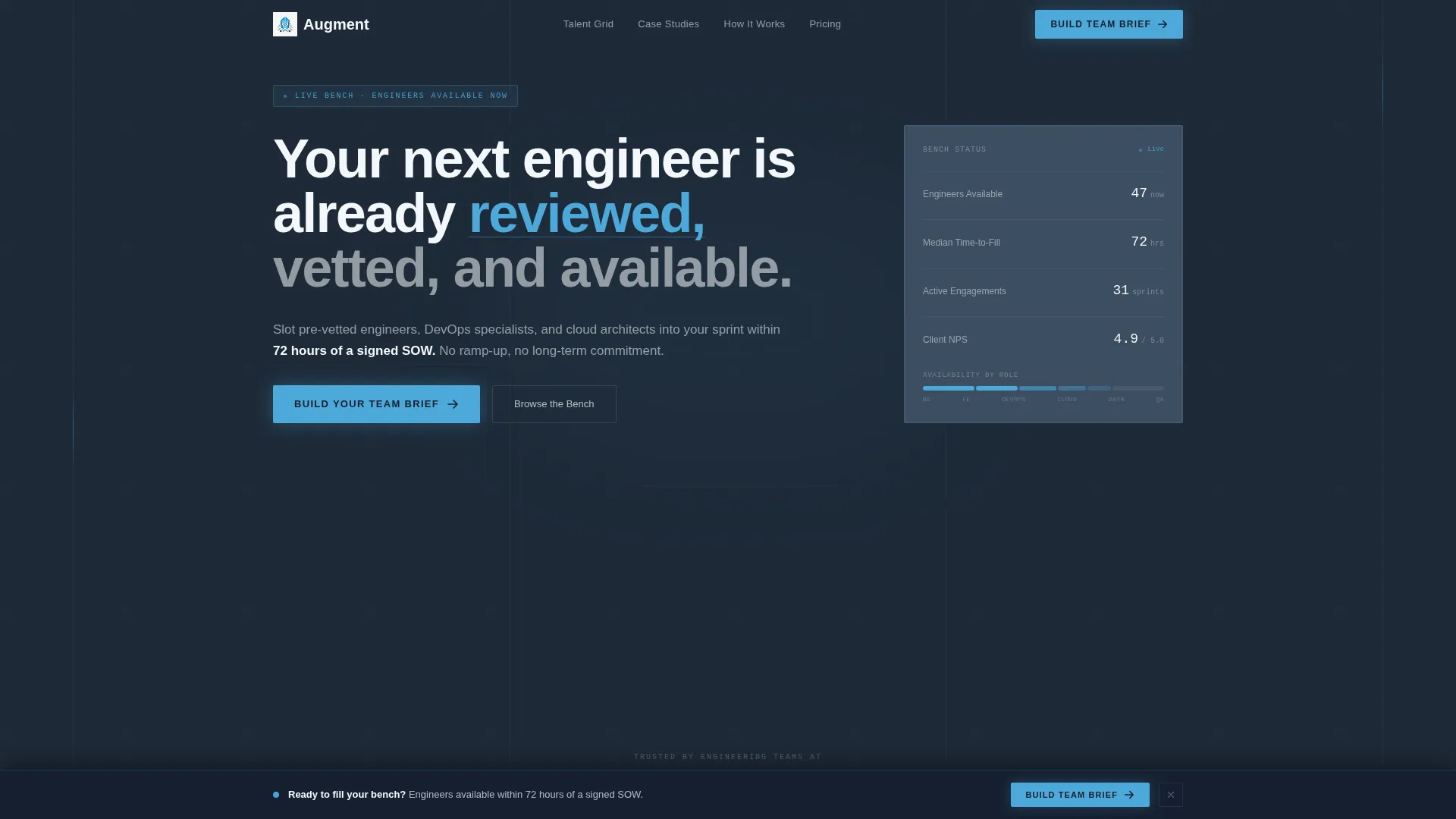 IT Staff Augmentation Landing Page Template
