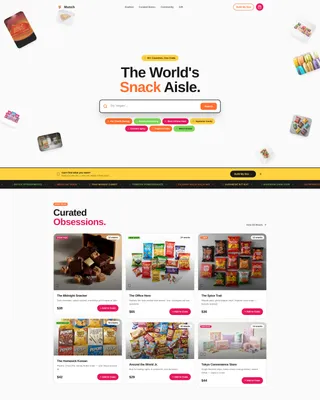 Snack Box Marketplace Landing Page Template