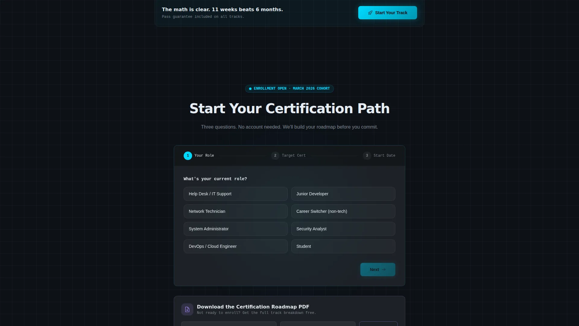 IT Certification Training Landing Page Template