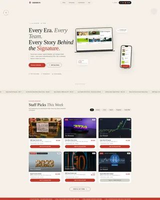 Football Memorabilia Landing Page Template
