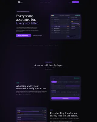 Ice Cream Booking System Landing Page Template