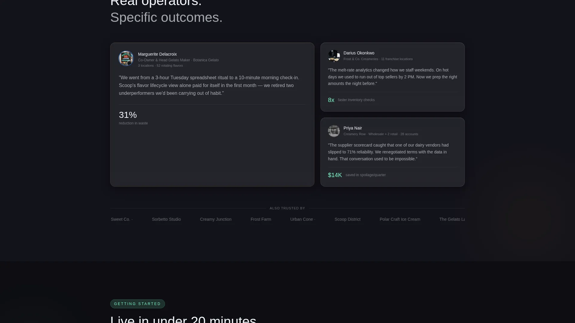 Ice Cream CRM Comparison Table Landing Page Template