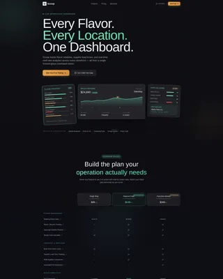 Ice Cream CRM Comparison Table Landing Page Template
