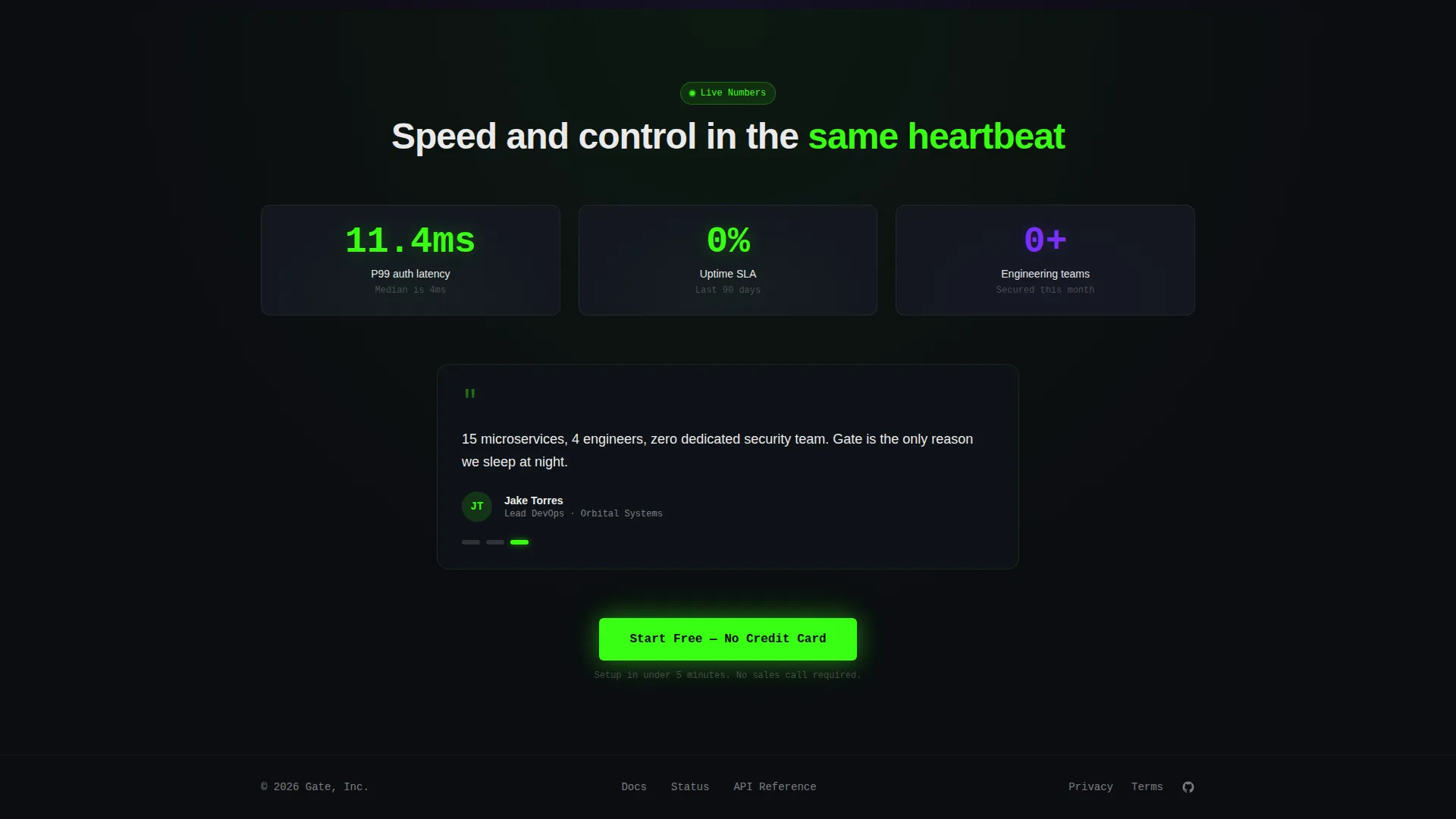 Identity & Access Management Landing Page Template