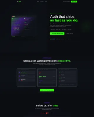 Identity & Access Management Landing Page Template