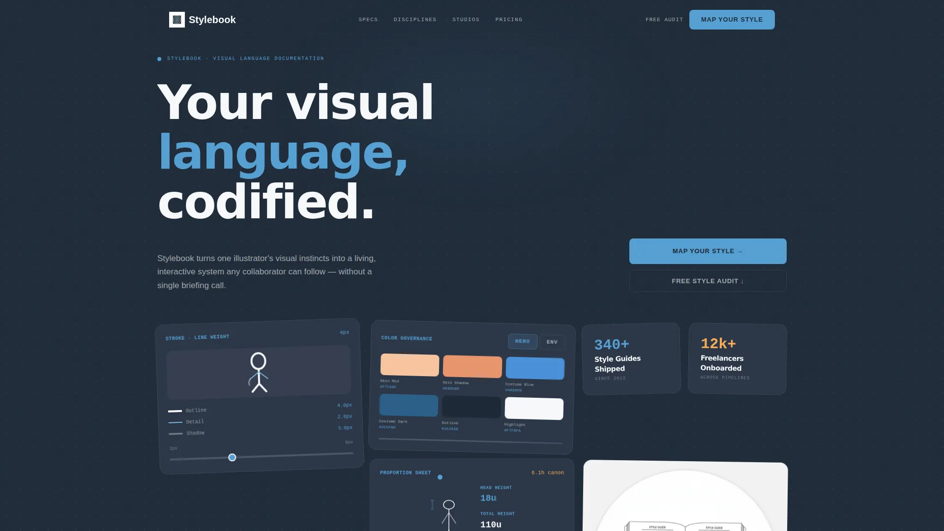 Illustration Style Guide Landing Page Template
