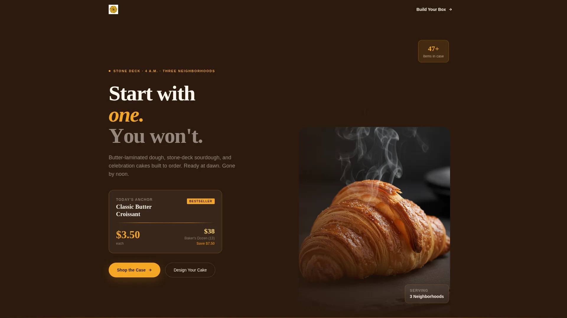 Artisan Bakery Landing Page Template