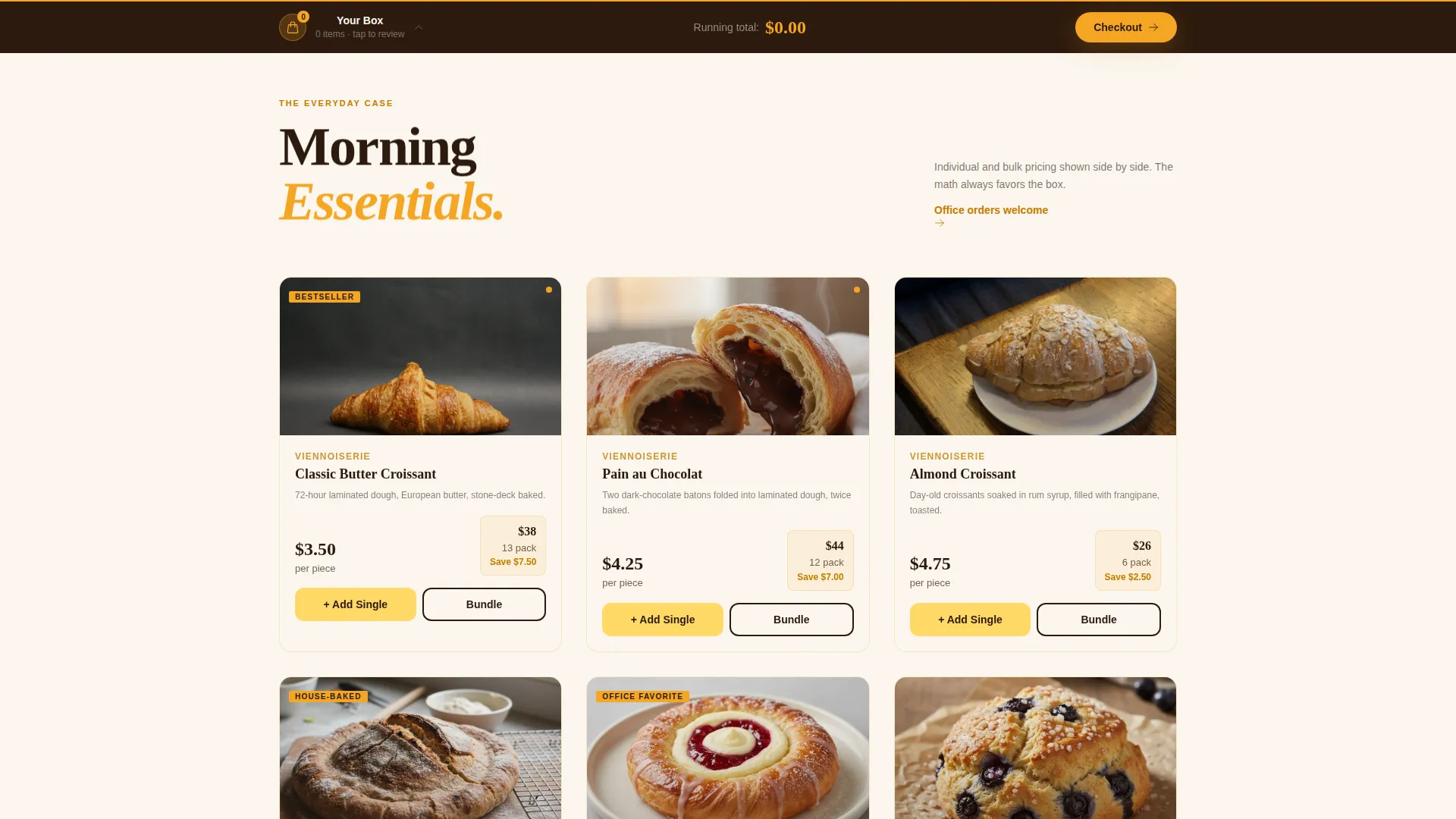 Artisan Bakery Landing Page Template