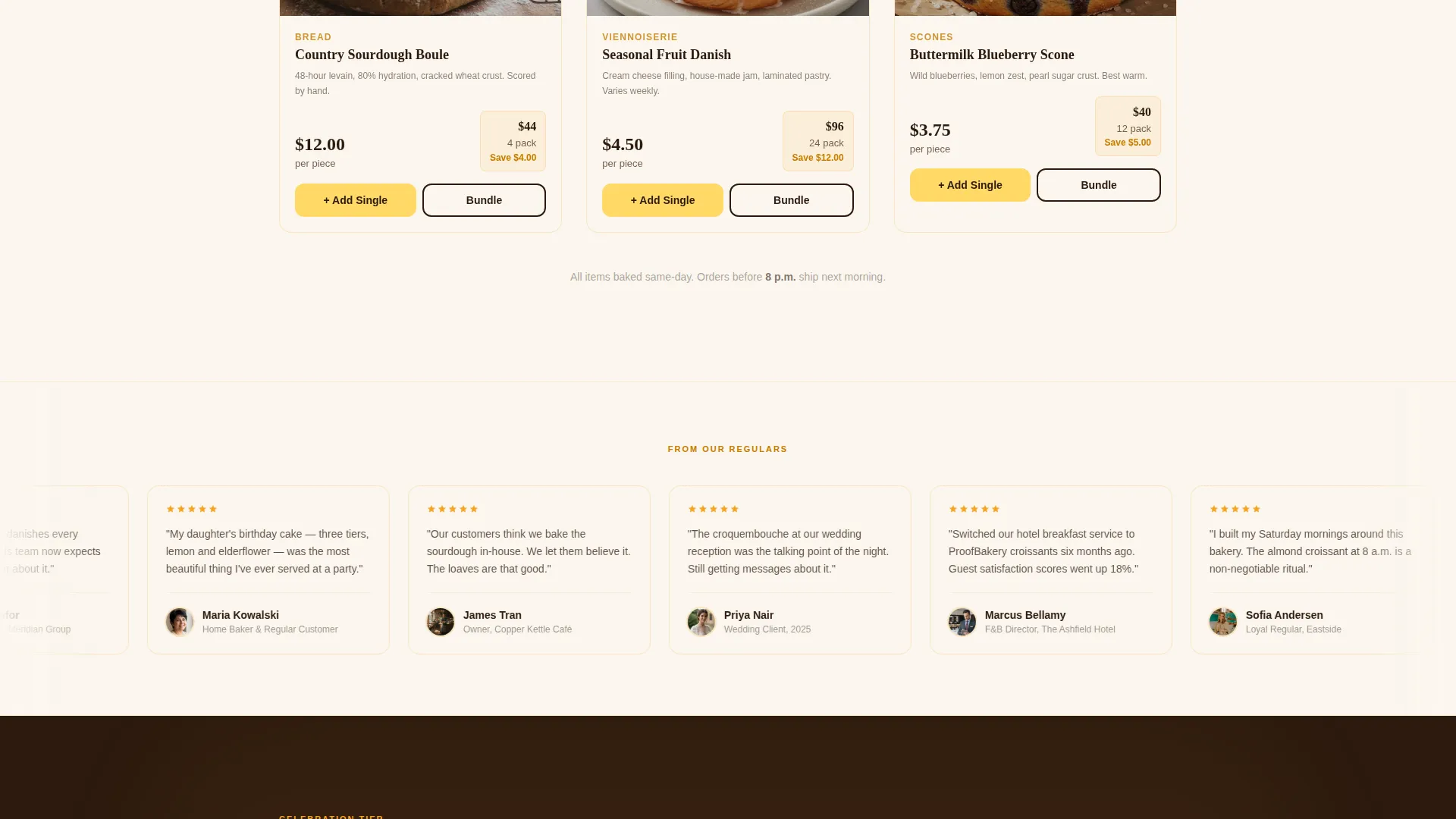 Artisan Bakery Landing Page Template