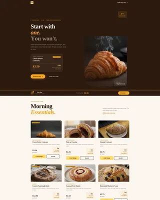 Artisan Bakery Landing Page Template