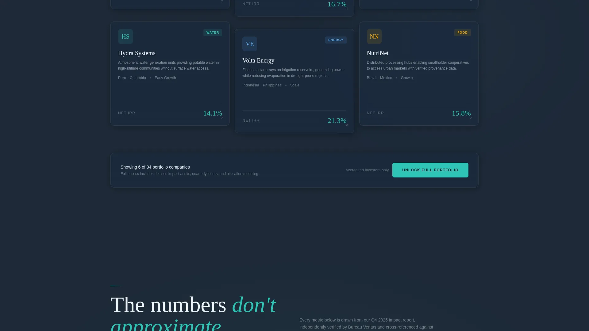 Impact Investment Fund Landing Page Template