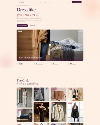 Curated Fashion Store Landing Page Template