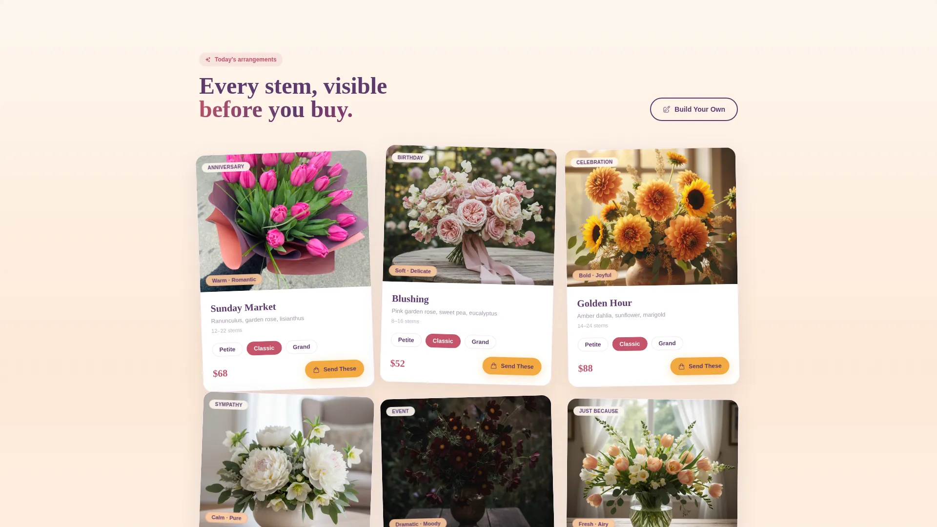 Fresh Florals Landing Page Template for Flower Shops