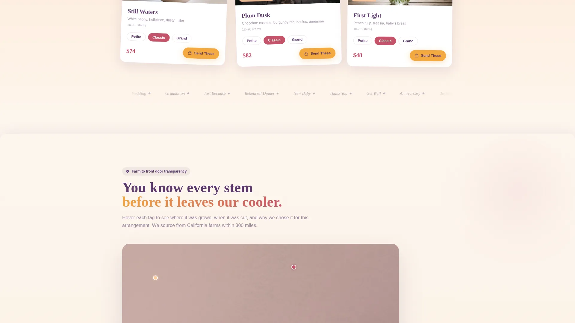 Fresh Florals Landing Page Template for Flower Shops