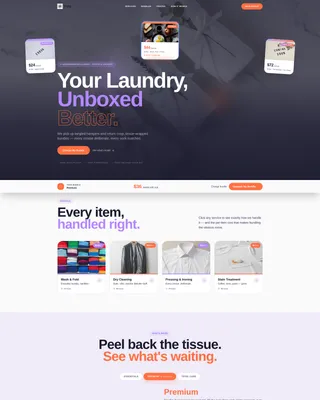 Full-Service Laundry Bundle Landing Page Template