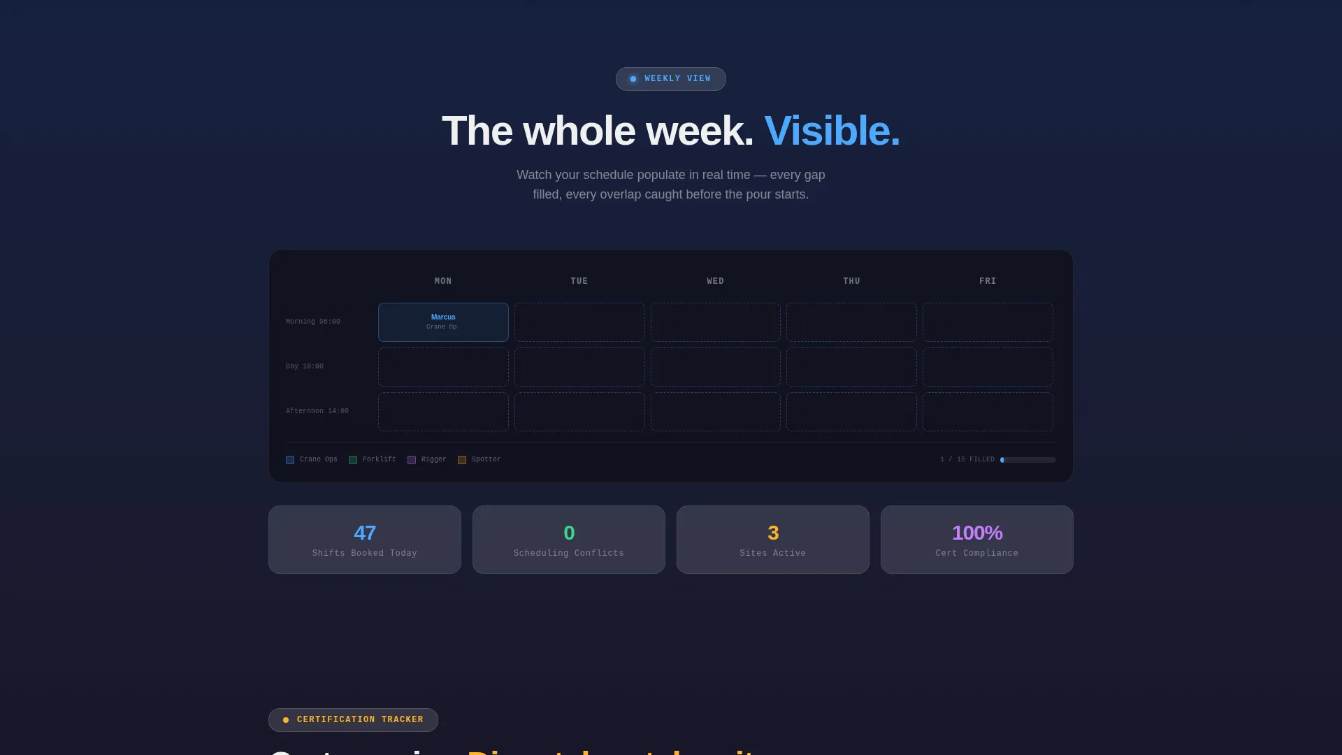 Industrial Booking System Landing Page Template
