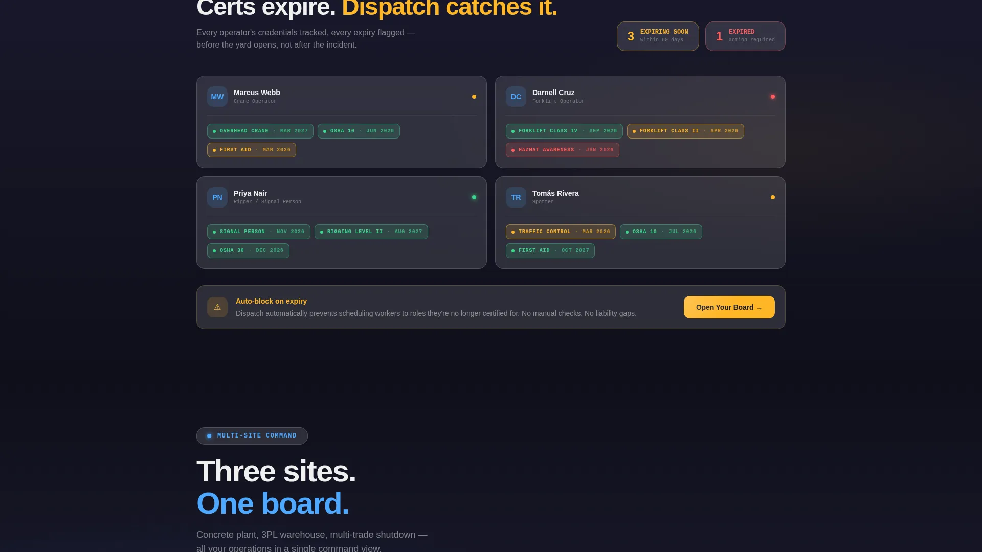 Industrial Booking System Landing Page Template