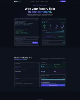Industrial IoT Landing Page Template | Data Command