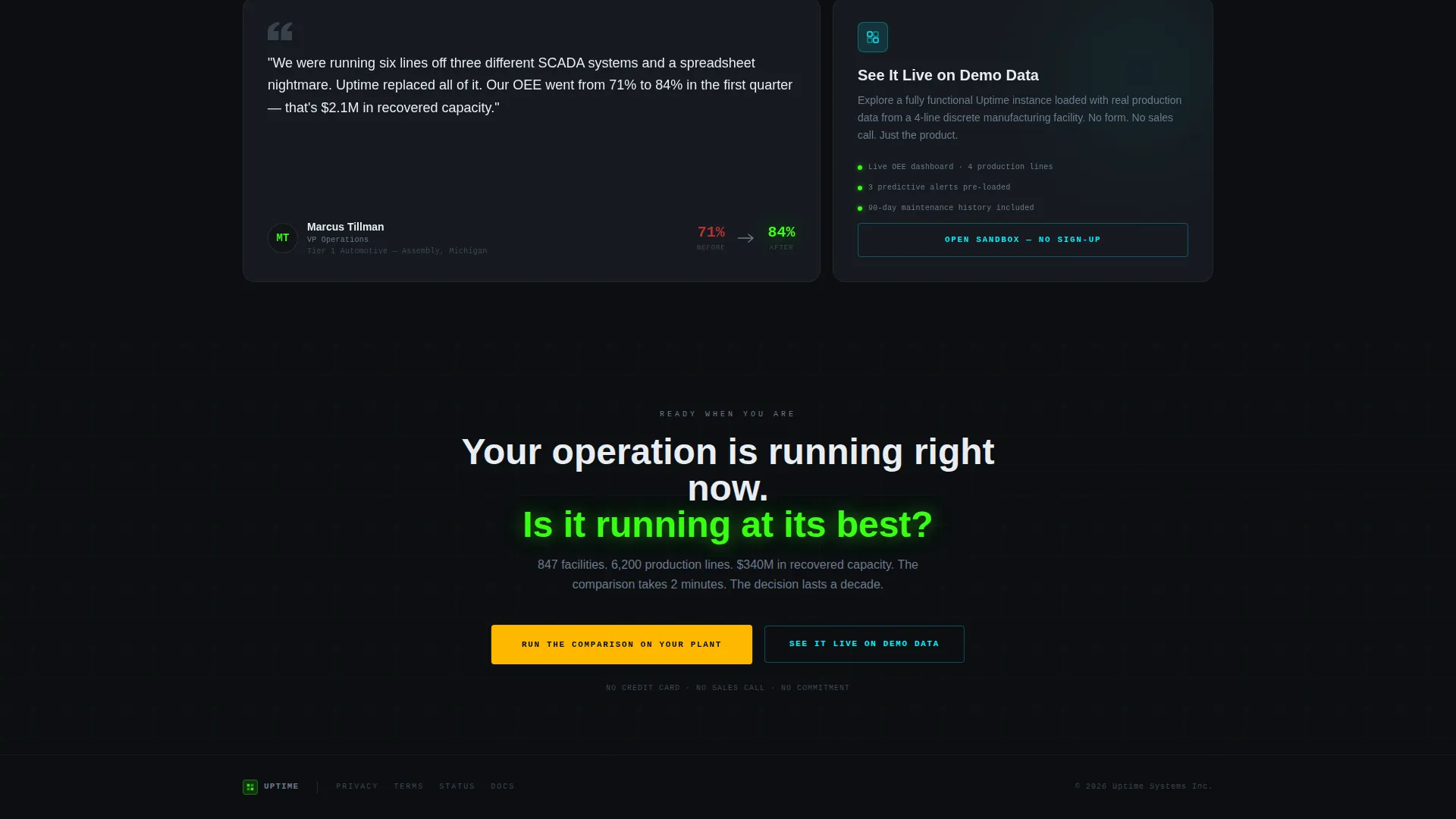 Industrial Management Software Landing Page Template